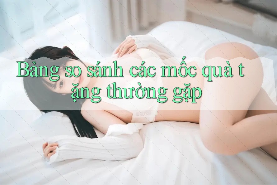 Bảng so sánh các mốc quà tặng thường gặp