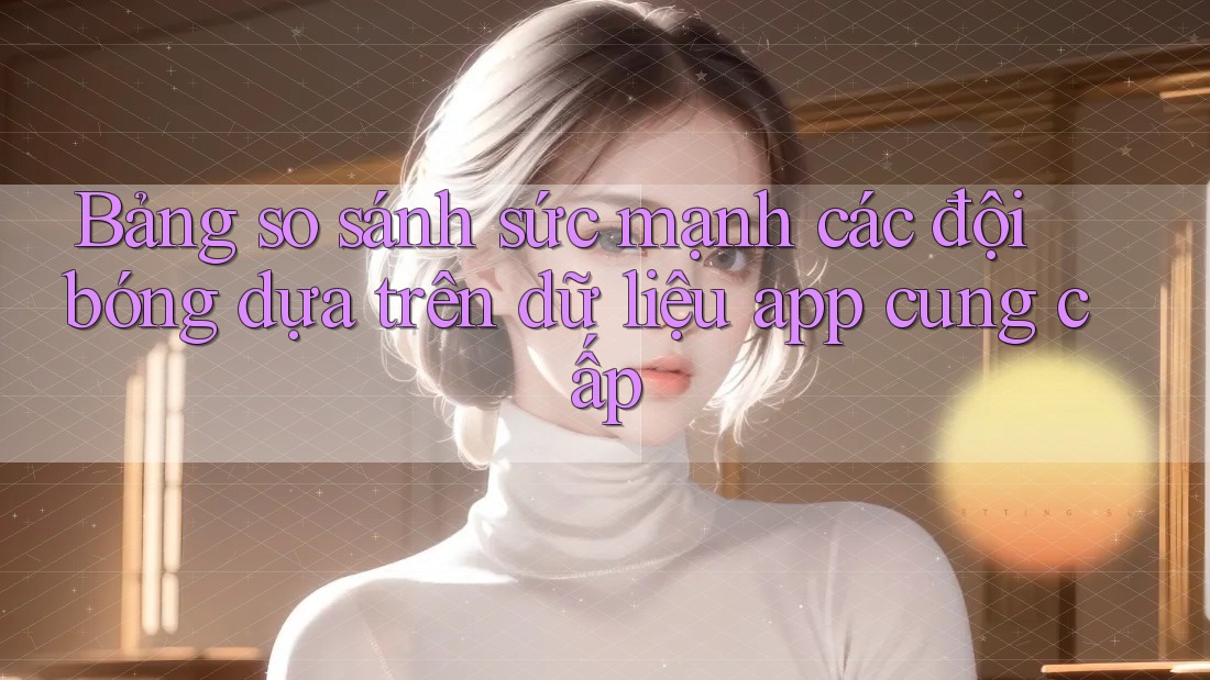 Bảng so sánh sức mạnh các đội bóng dựa trên dữ liệu app cung cấp