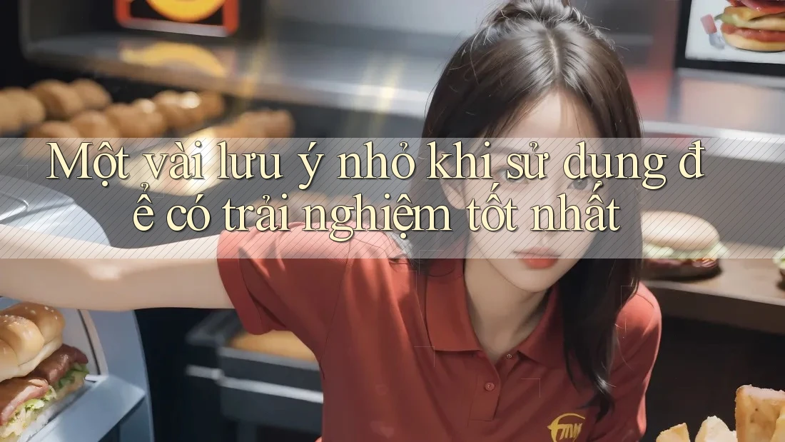 Một vài lưu ý nhỏ khi sử dụng để có trải nghiệm tốt nhất